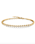 Memoire 18k Yellow Gold Diamond Bangle