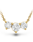 Memoire 18k Yellow Gold Diamond Trinity Necklace