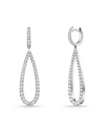 Memoire 18k White Gold Essentials Diamond Drop Earrings