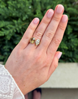 Open Toi Et Moi Brown Diamond & Marquise Diamond Ring