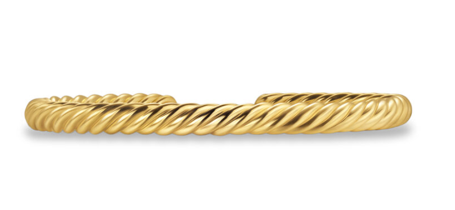 David Yurman Cable Cuff Bracelet In 18k Yellow Gold, 6mm
