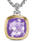 David Yurman Albion® Pendant In Sterling Silver With 18k Yellow Gold And Amethyst, 15mm