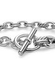 David Yurman Mercer Toggle Chain Bracelet In Sterling Silver With Diamonds, 8mm