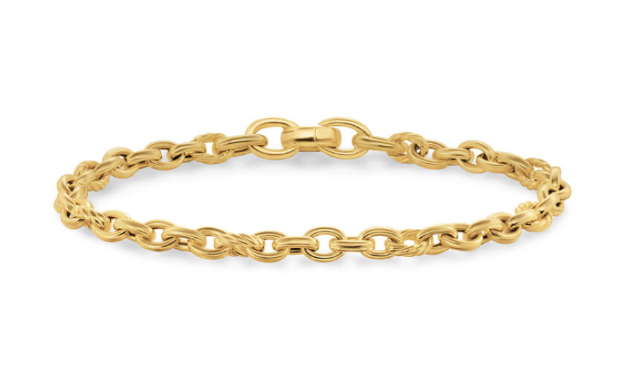 David Yurman Mercer® Petite Chain Bracelet In 18k Yellow Gold, 4.5mm