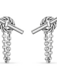 David Yurman Mercer Petite Toggle Chain Stud Earrings In Sterling Silver, 38.2mm