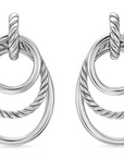 David Yurman Mercer Bold Triple Ring Drop Earrings In Sterling Silver, 48mm