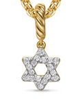David Yurman Micro Pavé Star Of David Amulet In 18k Yellow Gold With Diamonds, 7.4mm