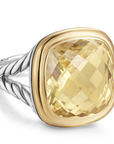 David Yurman Albion® Ring In Sterling Silver With 18k Yellow Gold And Champagne Citrine, 15mm