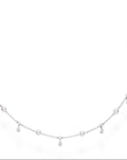 Mikimoto 18k White Gold Akoya Pearl And Diamond Necklace