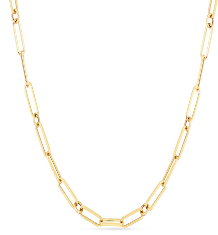 Roberto Coin 18k Yellow Gold Paperclip Chain Necklace