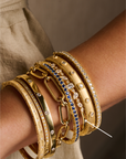 Penny Preville 18k Yellow Gold Moondance Diamond Bangle
