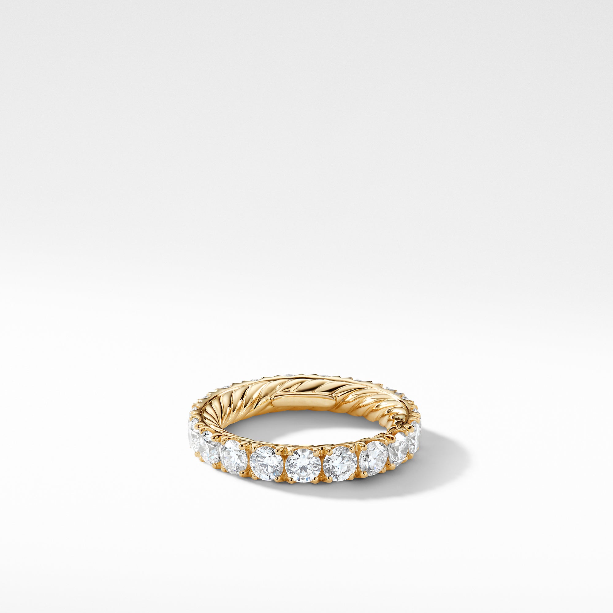 Dy Eden Band Ring In 18k Yellow Gold With Diamonds 3.6mm