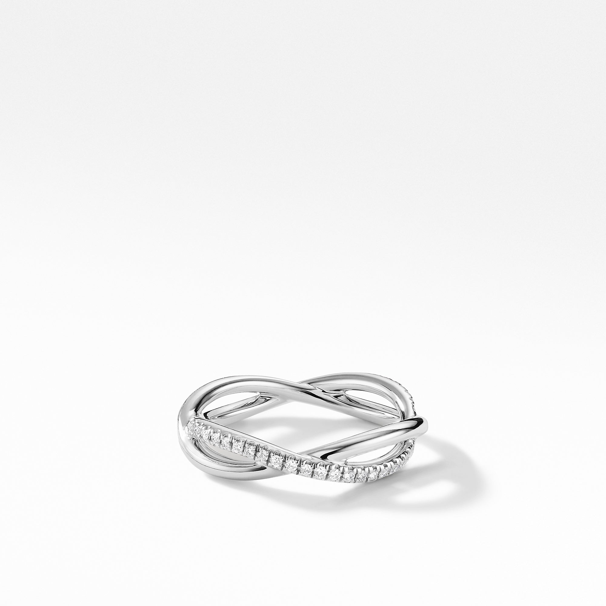 Dy Infinity Band Ring In Platinum With Diamonds 4.18mm