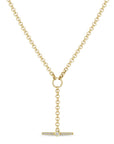 Zoe Chicco 14k Yellow Gold Diamond Lariat Toggle Necklace