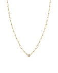 Zoë Chicco 14k Yellow Gold Paperclip Diamond Necklace