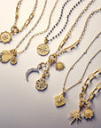 Penny Preville 18k Yellow Gold Sapphire, Moonstone, & Diamond Hexagon Pendant