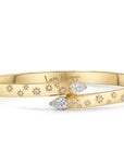 Scattered Diamond Bypass Bangle, 0.76ctw