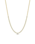 Bezel Set Diamond Box Chain Necklace, 0.74ctw
