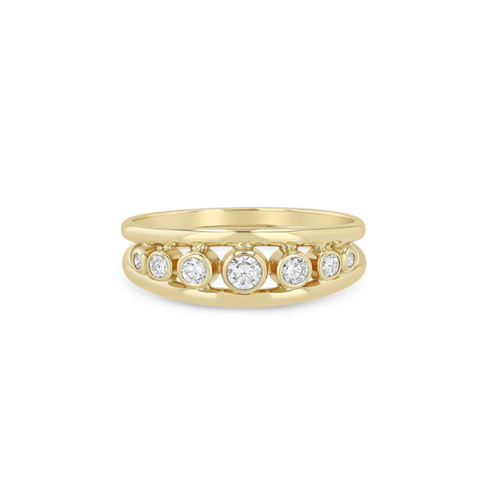 Open Bar Diamond Ring, 0.30ctw