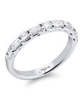 Alternating Emerald & Radiant Cut Diamond Band, 1.08ctw