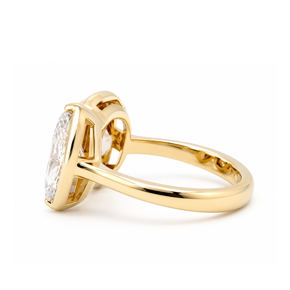 Open Toi Et Moi Brown Diamond &amp; Marquise Diamond Ring