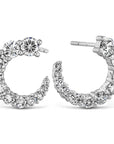 Memoire 18k White Gold Luna Diamond Earrings