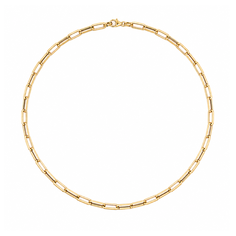 Paperclip Link Necklace, 18 inches
