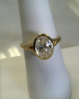 Bezel Set Oval Diamond Ring, 2.02ct