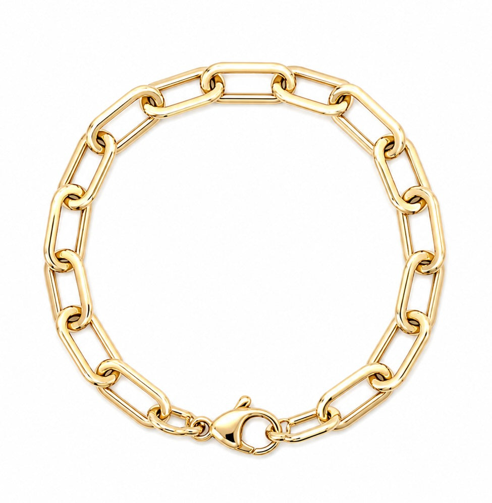 Edged Link Bracelet, 7.5 in