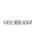 Alternating Emerald & Radiant Cut Diamond Band, 1.08ctw