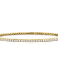 Memoire 18k Yellow Gold Shared Prong Diamond Bangle