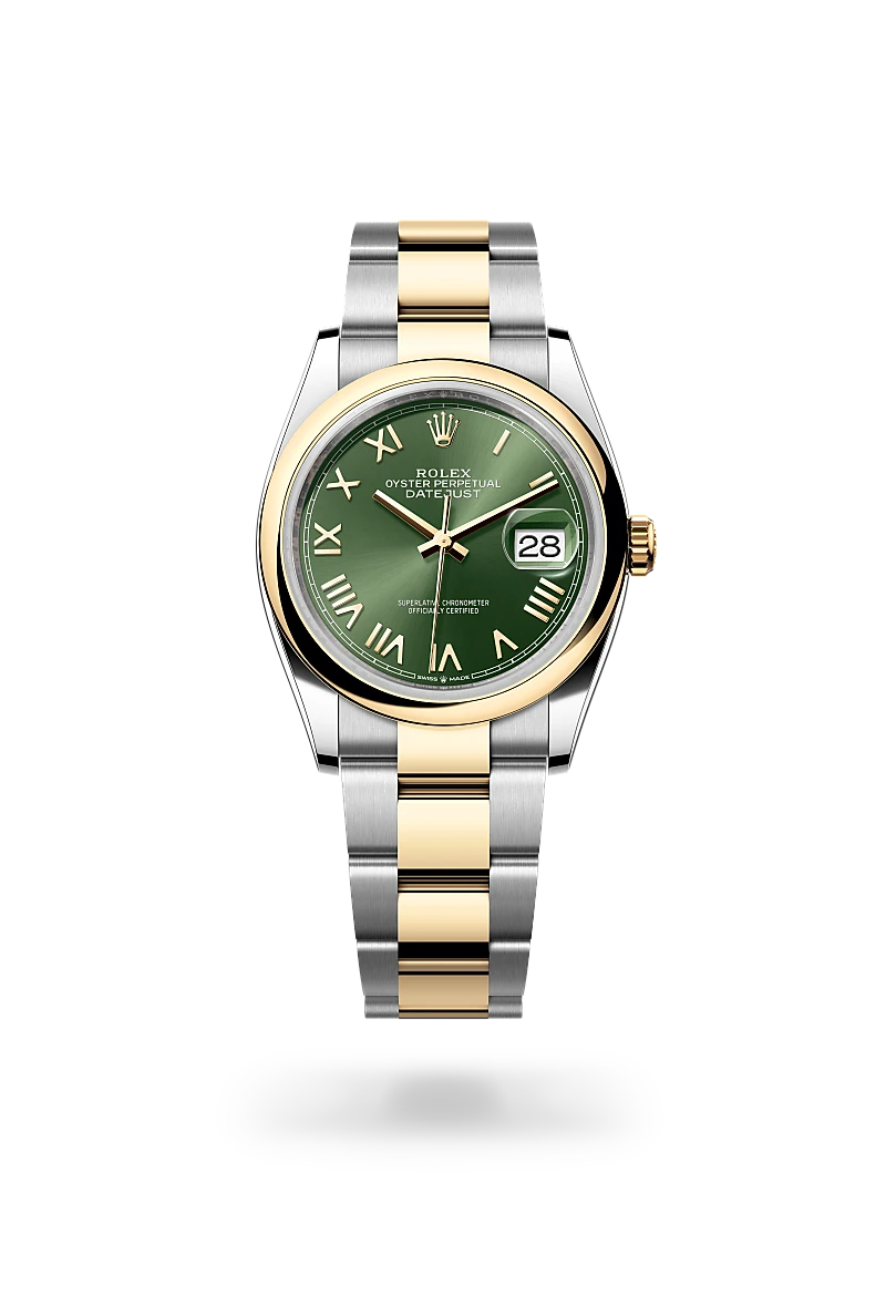 Rolex Datejust 36 in Oyster, 36 mm, Oystersteel and yellow gold