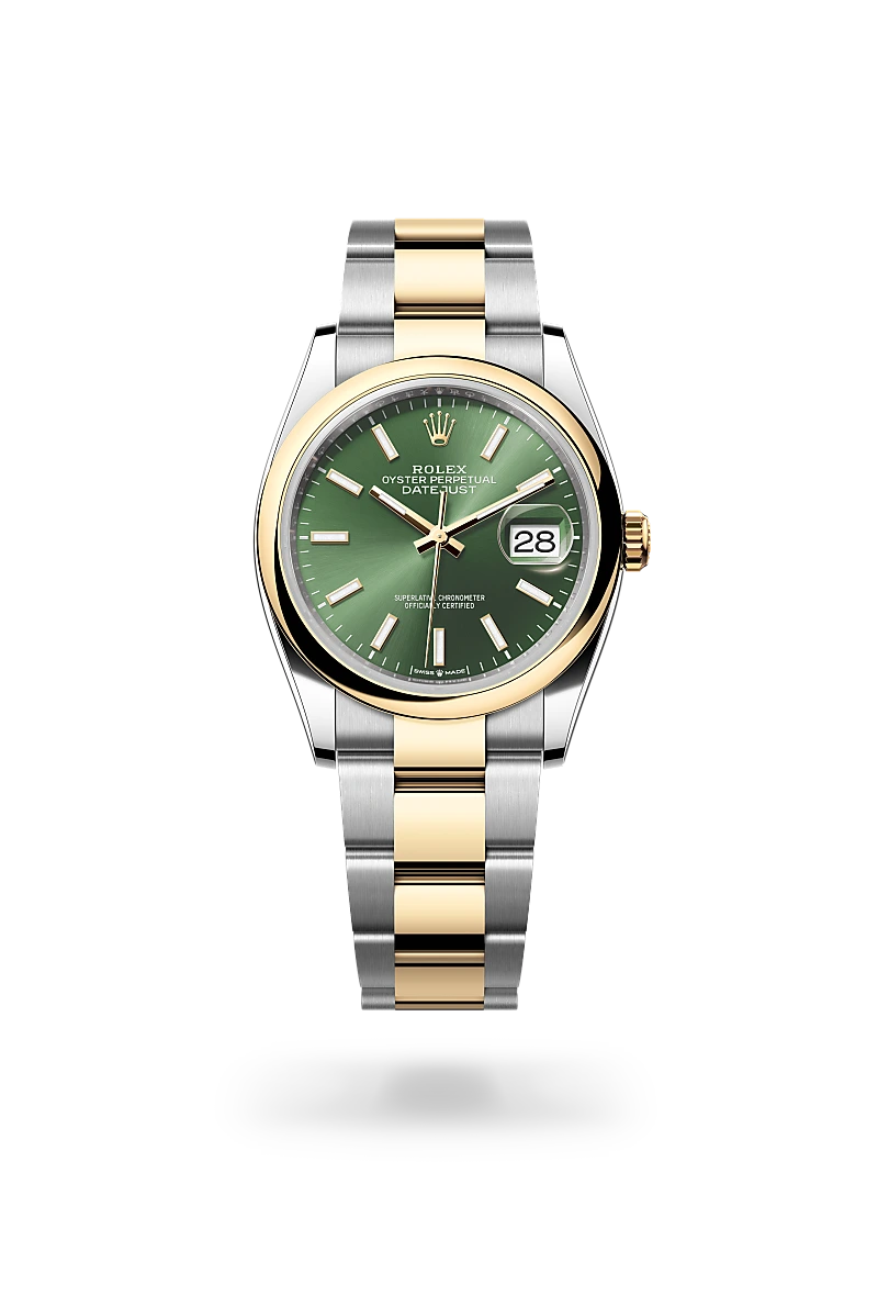 Rolex Datejust 36 in Oyster, 36 mm, Oystersteel and yellow gold