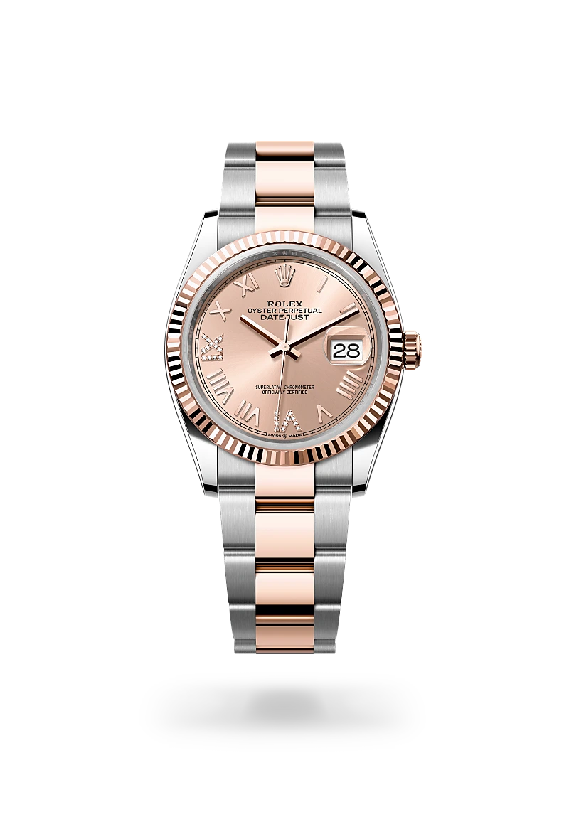 Rolex Datejust 36 in Oyster, 36 mm, Oystersteel and Everose gold