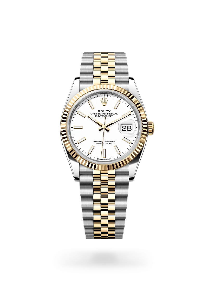 Rolex Datejust 36 in Oyster, 36 mm, Oystersteel and yellow gold