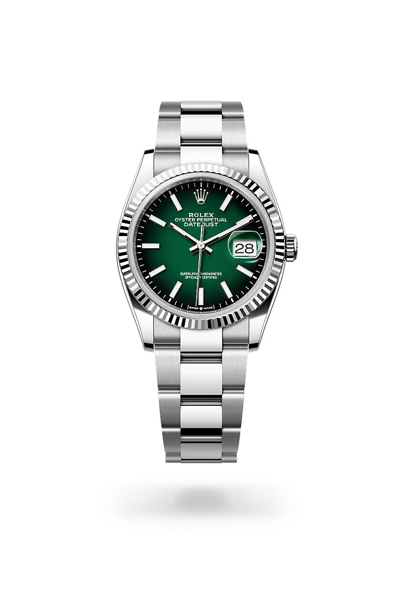 Rolex Datejust 36 in Oyster, 36 mm, Oystersteel and white gold