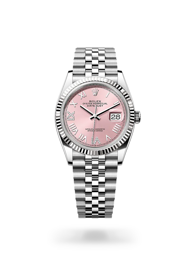 Rolex Datejust 36 in Oyster, 36 mm, Oystersteel and white gold
