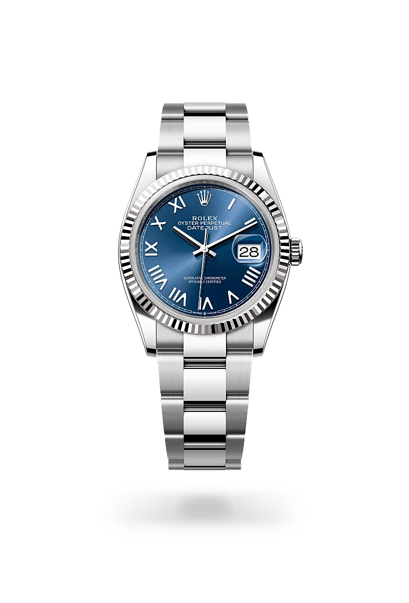 Rolex Datejust 36 in Oyster, 36 mm, Oystersteel and white gold