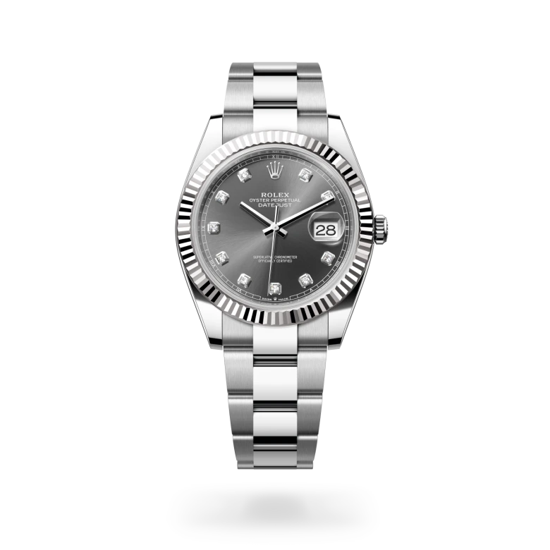 Rolex Datejust 41 in Oyster, 41 mm, Oystersteel and white gold