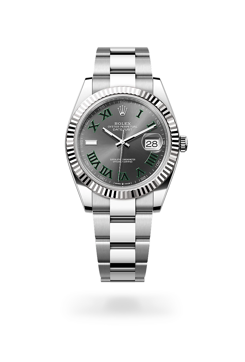 Rolex Datejust 41 in Oyster, 41 mm, Oystersteel and white gold