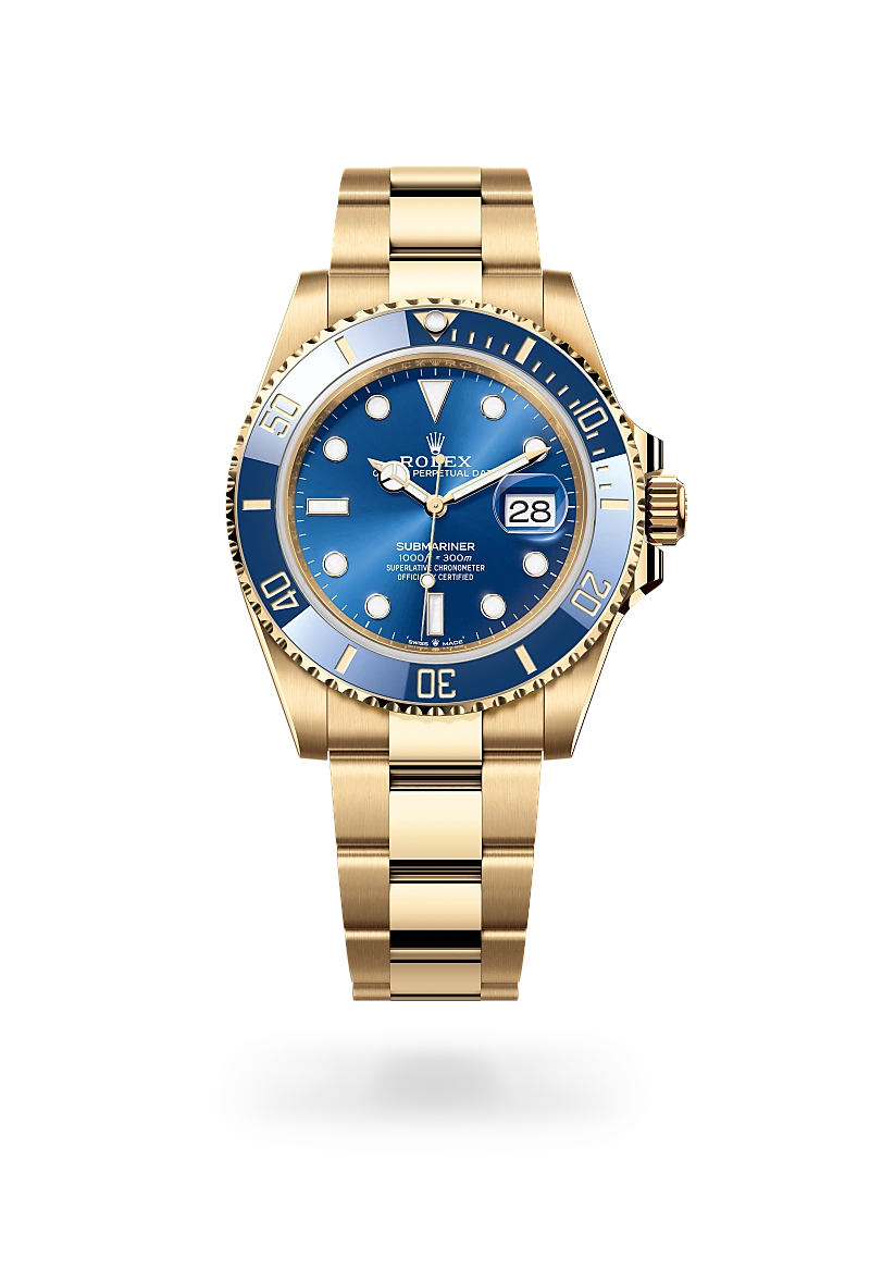 Rolex Submariner Date in Oyster, 41 mm, yellow gold