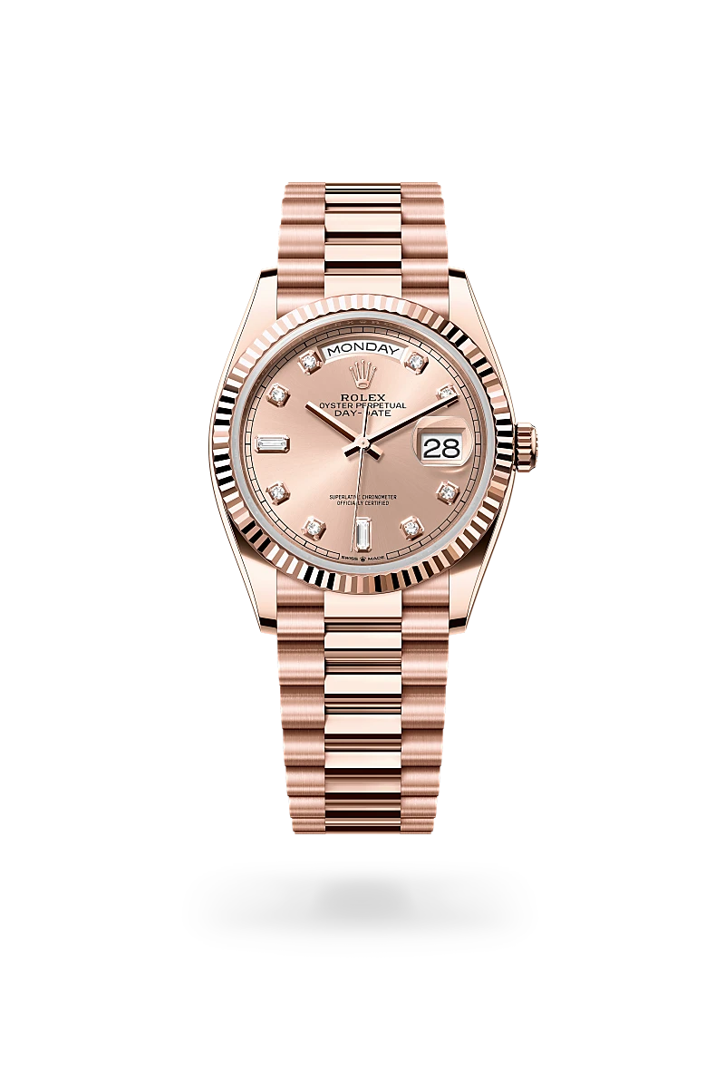 Rolex Day-Date 36 in Oyster, 36 mm, Everose gold