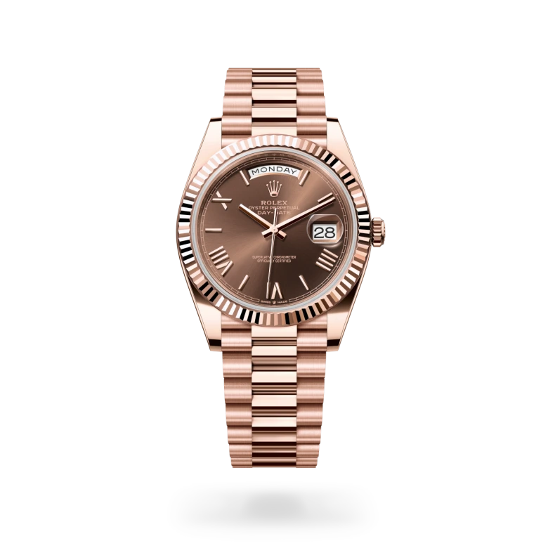 Rolex Day-Date 40 in Oyster, 40 mm, Everose gold