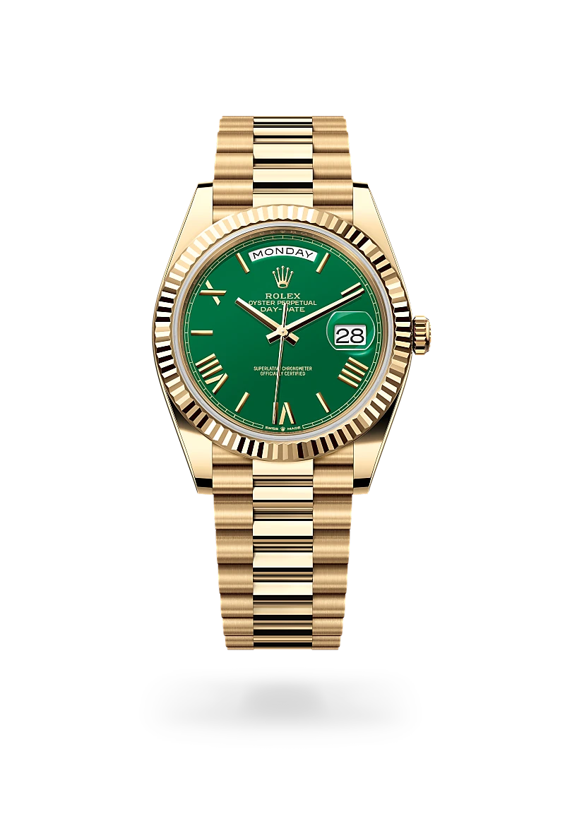 Rolex Day-Date 40 in Oyster, 40 mm, yellow gold