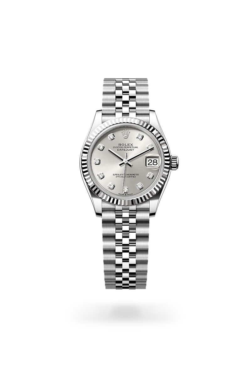 Rolex Datejust 31 in Oyster, 31 mm, Oystersteel and white gold