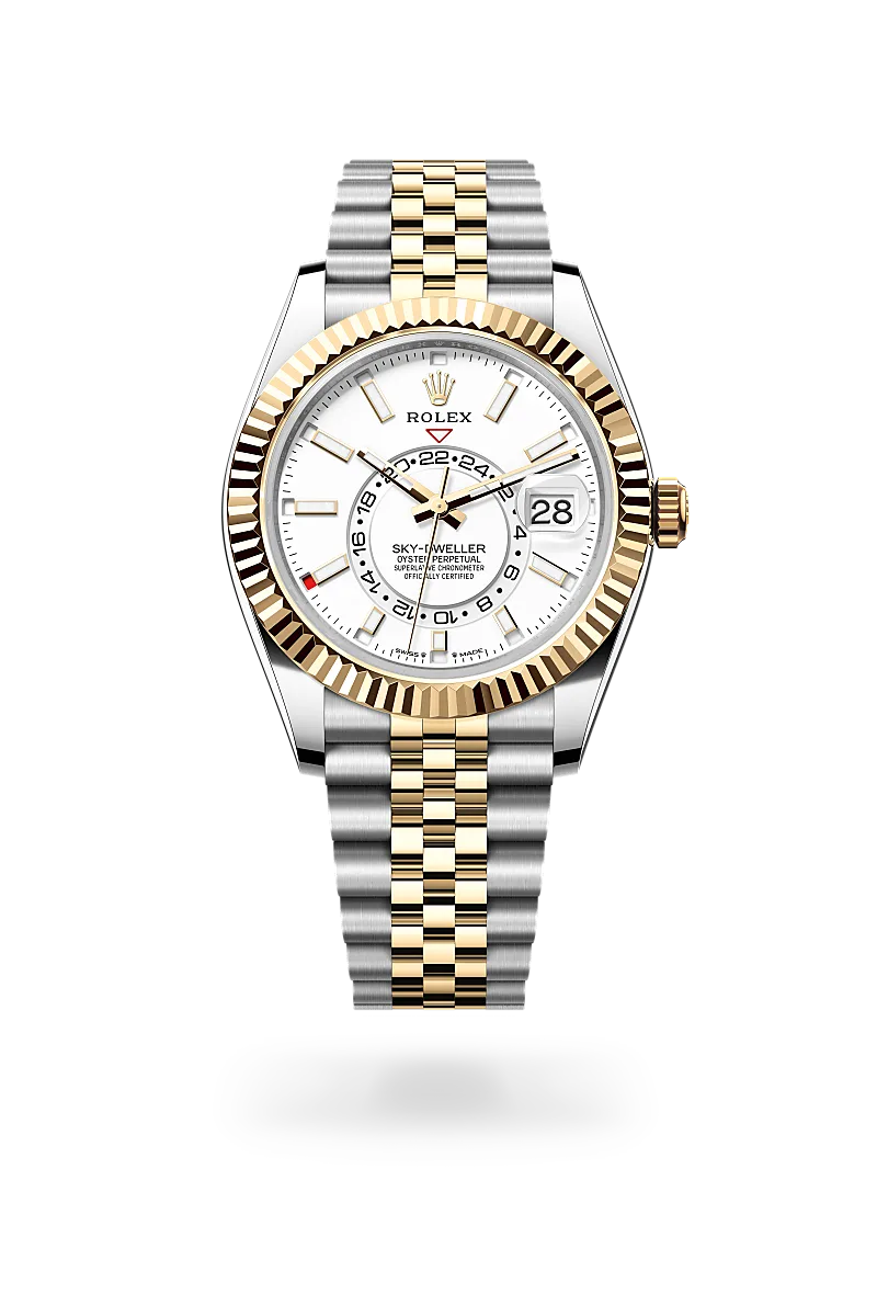 Rolex Sky-Dweller in Oyster, 42 mm, Oystersteel and yellow gold