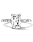 Henri Daussi 18k White Gold Diamond Engagement Ring