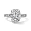 Henri Daussi 18k White Gold Diamond Engagement Ring