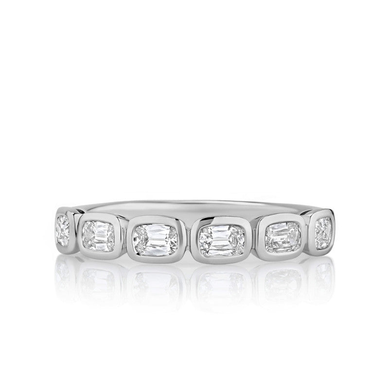 Henri Daussi 18k White Gold Diamond Band