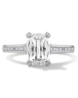 Henri Daussi 18k White Gold Diamond Engagement Ring